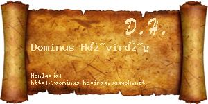 Dominus Hóvirág névjegykártya